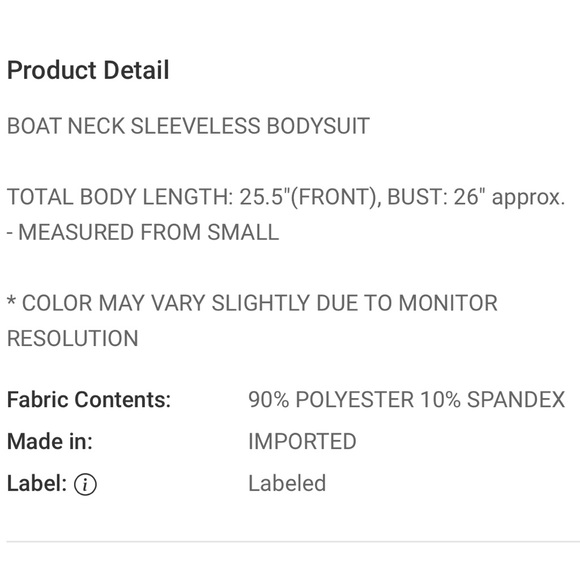 Zenana Boat Neck Sleeveless Body Suit, Black, Available in S, M, L,… - Picture 6 of 6